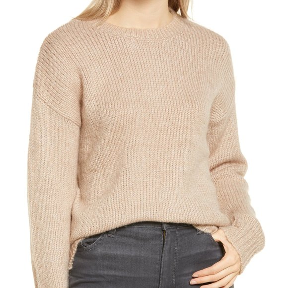 Cotton Emporium Sweaters - Women's Cotton Emporium Long Sleeve Crewneck Sweater Beige Tan , Size Medium NWT